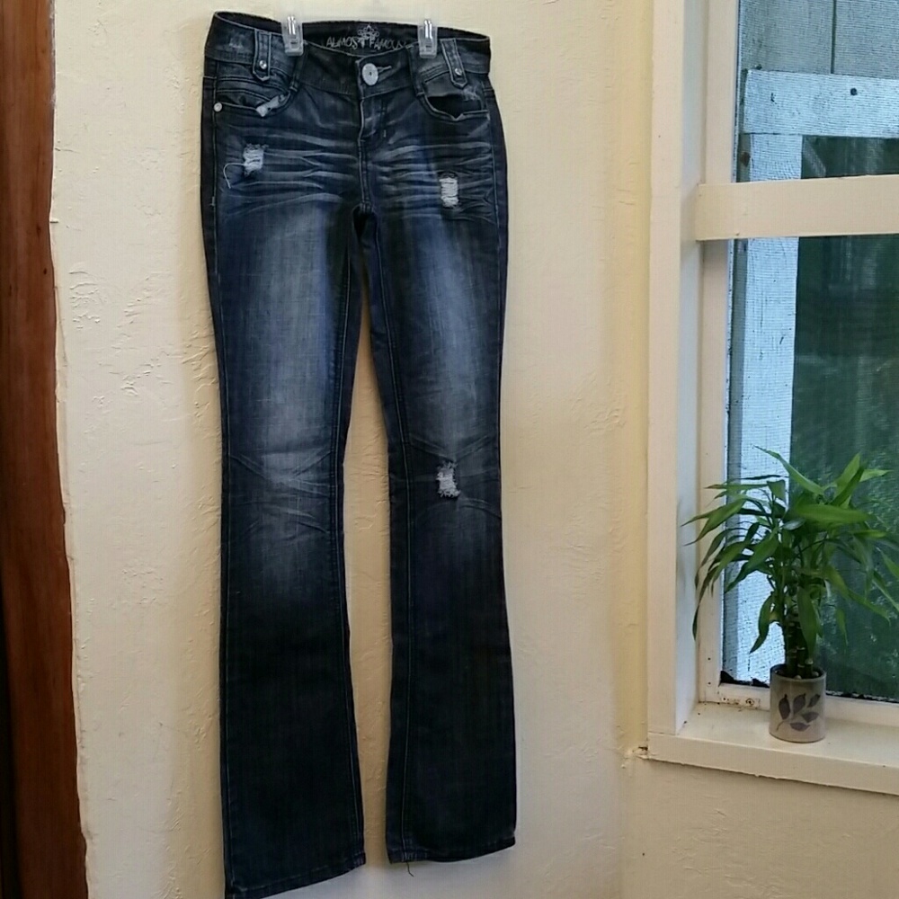 Almost Famous jewel studded blue jeans